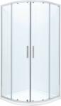 Roca Town-N zuhanykabin 80x80 cm félkör alakú króm fényes/átlátszó üveg AMP2508012M (AMP2508012M)
