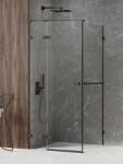 NEW TRENDY Avexa Black zuhanykabin 120x80 cm négyszögletes fekete matt/átlátszó üveg EXK-2540