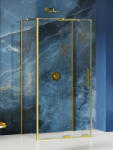 NEW TRENDY Smart Light Gold zuhanykabin 110x100 cm négyszögletes arany fényes/átlátszó üveg EXK-4283