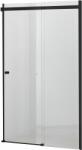 Hagser Alena zuhanyajtók 140 cm tolható fekete matt/átlátszó üveg HGR21000021 (HGR21000021)