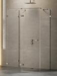 NEW TRENDY Avexa Gunmetal Brushed zuhanykabin 100x90 cm négyszögletes fegyverszürke szín csiszolt/átlátszó üveg EXK-3412 (EXK3412)