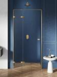 NEW TRENDY Avexa Gold Brushed zuhanyajtók 110 cm dönthető arany csiszolt/átlátszó üveg EXK-1720