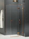NEW TRENDY Avexa Copper Brushed zuhanykabin 120x80 cm négyszögletes réz csiszolt/átlátszó üveg EXK-3580