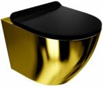 Lavita Sofi Slim Gold/Black wc csésze lassú záródású ülőkével függesztett dilettációs szivacs nélkül fekete-arany fényes 5900378319146