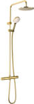 Oltens Atran zuhany készlet fal termosztáttal trópusi zuhany opcióval arany fényes 36500800 (36500800)