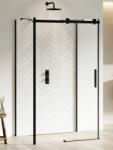NEW TRENDY Softi Black zuhanykabin 110x80 cm négyszögletes fekete matt/átlátszó üveg EXK-3993