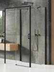 NEW TRENDY Prime Black zuhanykabin 110x80 cm négyszögletes fekete matt/átlátszó üveg K-0913 (K0913)