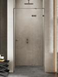 NEW TRENDY Avexa Gunmetal Brushed zuhanyajtók 130 cm dönthető grafit csiszolt/átlátszó üveg EXK-3255 (EXK3255)