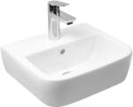 Oltens Vernal mosdótál 40x32.5 cm félkör alakú klasszikus fehér fényes 41003000 (41003000)