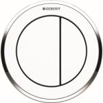 Geberit Typ 10 öblítő gomb WC-hez fényezett króm-fehér 116.057. KJ. 1 (116057KJ1)