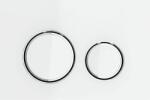 Geberit Sigma50 öblítő gomb WC-hez fényezett króm-fehér 115.884. SI. 1 (115884SI1)