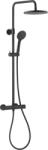 Armatura Moza zuhany készlet fal termosztáttal trópusi zuhany opcióval fekete 5736-910-81 (573691081)