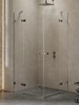 NEW TRENDY Avexa Gunmetal Brushed zuhanykabin 110x110 cm négyzet csiszolt/átlátszó üveg EXK-3396