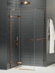 NEW TRENDY Avexa Copper Brushed zuhanykabin 120x90 cm négyszögletes réz csiszolt/átlátszó üveg EXK-3616