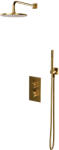 Omnires Contour zuhany készlet beépített termosztáttal trópusi zuhany opcióval arany SYSCT11GLB (SYSCT11GLB)