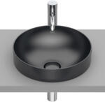Roca Inspira mosdótál 37x37 cm kerek süllyesztett szürke/kő matt A32752R640 (A32752R640)
