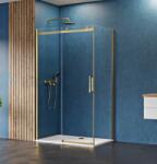 NEW TRENDY Sling Satin Gold zuhanykabin 100x80 cm négyszögletes arany félmatt/átlátszó üveg D-0388A/D-0193B
