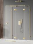 NEW TRENDY Avexa Gold Shine zuhanykabin 100x100 cm négyzet arany fényes/átlátszó üveg EXK-2139