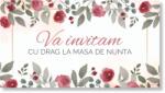 Personal Card invitație masa festivă - Vintage Rose Selectați cantitatea: 61 buc și mai multe