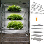 LEDMEGROW Nagy termesztőállvány 5 polccal és 400W világítással