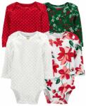 Carter´s CARTER'S Body hosszú ujjú Red Green lány 4db NB /méret 56