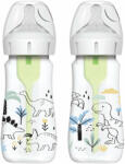 Dr. Brown's DR. BROWN'S Anti-colic Wide Neck Dino 270ml cumisüveg, 2db (WB92026)