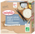 Babybio 4x BABYBIO Uzsonna kecsketejből készült körte és vanília ízesítéssel 85 g
