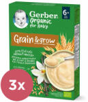 GERBER 3x GERBER Organic Nem tej alapú vanília ízű kása 200 g