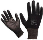 MADAL Kötött kesztyű fekete nylon, M-es méret 8', poliuretánba mártott teny. és ujjhegy. , gumírozott mandzset (865106)
