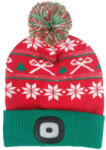 Strend Pro Strend Pro X-mas zöld-piros sapka, L méret, 4x SMD LED, USB töltés (3133737)