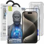 Blueo Sapphire Screen Protector With Applicator - защитно покритие от сапфирено стъкло за дисплея на iPhone 15 Pro (черен-прозрачен)