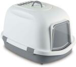Stefanplast Tavă pentru litieră Stefanplast Super Queen XXL cu filtru, albă și gri, 71 x 55 x 46, 5 cm,