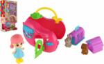 TEDDIES Păpușa cu casă și animale de companie 2 bucăți plastic cu accesorii, 14x24x6cm (TD00310120) Casuta papusi