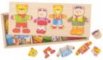 Bigjigs Toys Дървен пъзел Bigjigs - Семейство мечета за преобличане (BJ766) - ozone