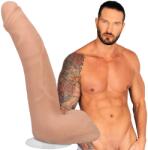 Doc Johnson Dildo Realist Quinton James, Ultraskyn, Dual Density, Vac-U-Lock, Natural, 24.1 cm Dildo