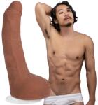 Doc Johnson Dildo Realist Leo Vice, Ultraskyn, Dual Density, Vac-U-Lock, Caramel, 19.1 cm Dildo