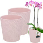 Kotarbau Ghiveci De Flori Din Ceramică Roz Plante Orhidee 12 Cm Set De 2 Buc (zsy2893)