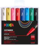 uni Posca Filctoll PC-1M 8db-os készlet (Fekete, Zöld, VILÁGOSKÉK, KÉK, Piros, RÓZSASZÍN, SÁRGA, Fehér)