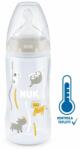 Nuk FC+ palack hőmérséklet szabályozással 300 ml BOX - Flow Control cumi - szürke