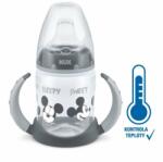 Nuk Learning flakon Disney - Mickey hőmérséklet-szabályozással, 150 ml - szürke