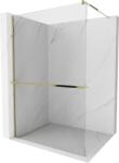 Mexen Mexen, Mexen Kioto+ zuhanyfal polccal és korláttal 125 x 200 cm, átlátszó 8 mm, arany - 800-125-121-50-00 (800-125-121-50-00)
