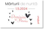 Personal Autocolant pentru mărturii - Inimă Selectați cantitatea: 20 buc - 40 buc