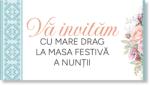 Personal Card invitație masa festivă - Rustic Selectați cantitatea: 31 buc - 60 buc