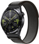 BSTRAP Velcro Nylon curea pentru Samsung Galaxy Watch 42mm, black gray (SSG028C0209)