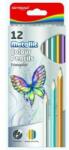 Keyroad Creioane metalice triunghiulare KEYROAD, 12 culori