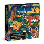 Mudpuppy Puzzle Vadállatok - világít a sötétben 500 db (CHB7872)