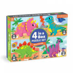 Mudpuppy Puzzle Dinosaurs 4 az 1-ben készlet 4 + 6 + 9 + 12 db (CHB7472)