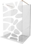 Mexen Kioto, Walk-In zuhany paraván 100 x 200 cm, 8 mm átlátszó üveg fehér mintás, réz matt profil, 800-100-002-65-97 (800-100-002-65-97)