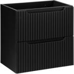 Comad Nova Black szekrény 60x39x57 cm mosdókagyló alá akasztható fekete NOVA BLACK D2 82-60-2S (NOVABLACKD282602S)