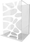 Mexen Kioto, Walk-In zuhany paraván 110 x 200 cm, 8 mm átlátszó üveg fehér mintás, csiszolt acél profil, 800-110-002-97-97 (800-110-002-97-97)